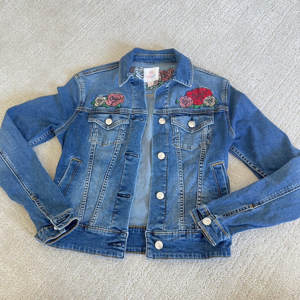 Lularoe xxs embroidered denim jacket